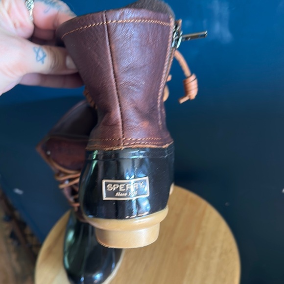 Sperry Brown and Black Rain & Snow Boots Waterproof Leather - Picture 6 of 8